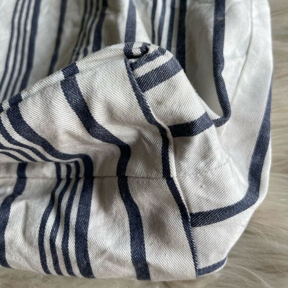 Three Cords x Marine Layer Reversible Tote in White/Blue Stripe - Picture 10 of 13